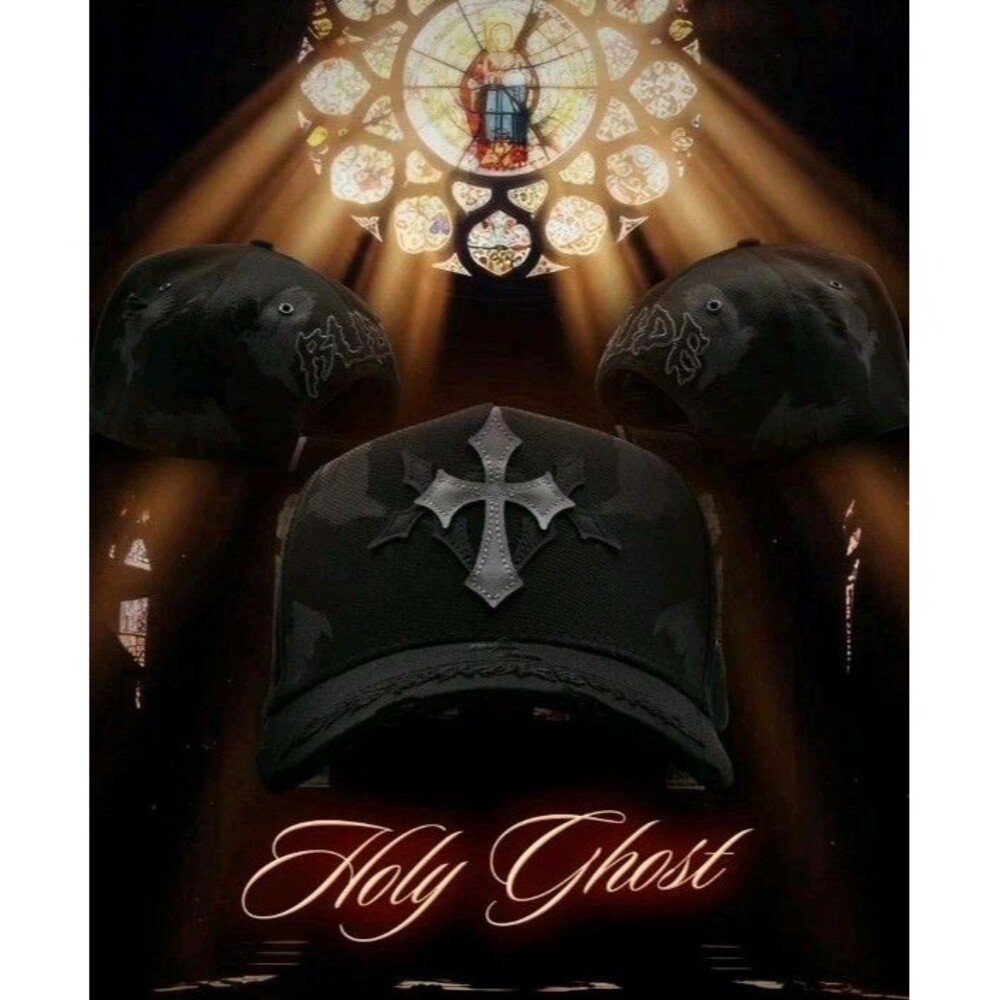 NEW Rude Awakening Revival Collection Holy Ghost Hat Snapback Black Cap Cross